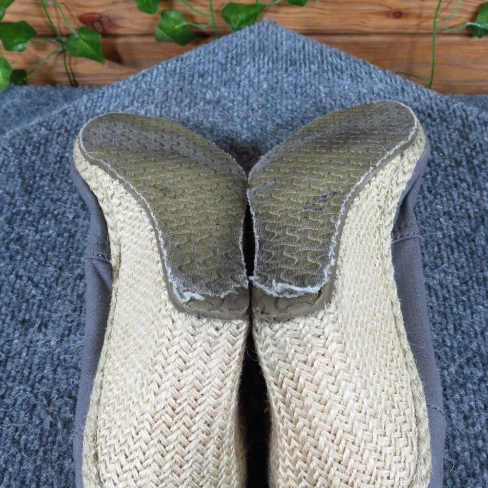 Skechers Parallel Womens Open Toe Wedge Sandals Size 10‎ Summer Espadrille Gray